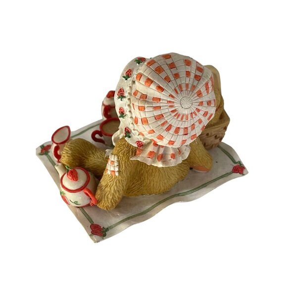 Cherished Teddies Teddy Bear Picnic Figurine Strawberries Tea Set 3 1/3" x 3 - Picture 4 of 8